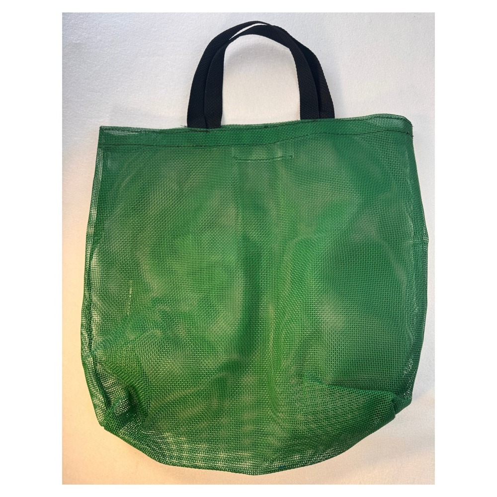 LISCO Green Mesh Utility Tote Bag Heavy Duty Reusable Carry Storage Bag - Picture 3 of 4